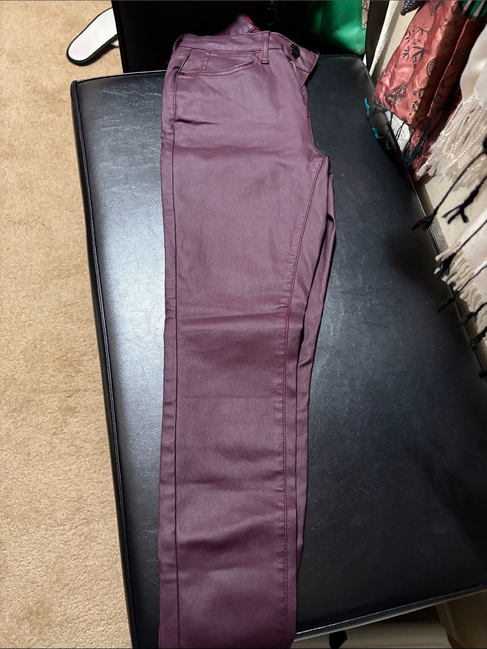 Jennifer Lopez Plum-Tone Skinny Jeans